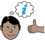 Illustration of a person being given the thumbs up