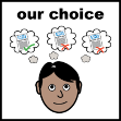 Illustration of a person with thought bubbles above their head