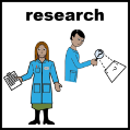 Illustration of two researchers