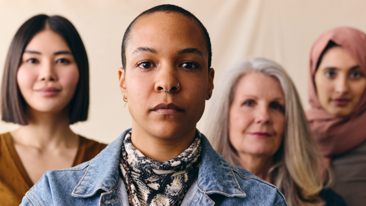 Group photo of a diverse range of women