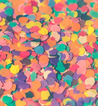 Colourful confetti