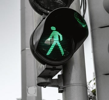 Green walk sign