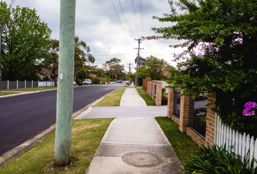 Accommodation: view of residential street.